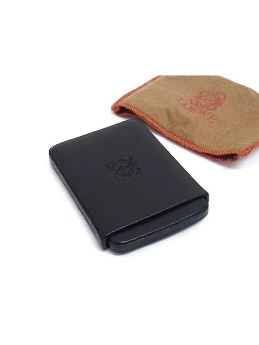 Loewe Anagram Leather Card Case Business Gentleman Black